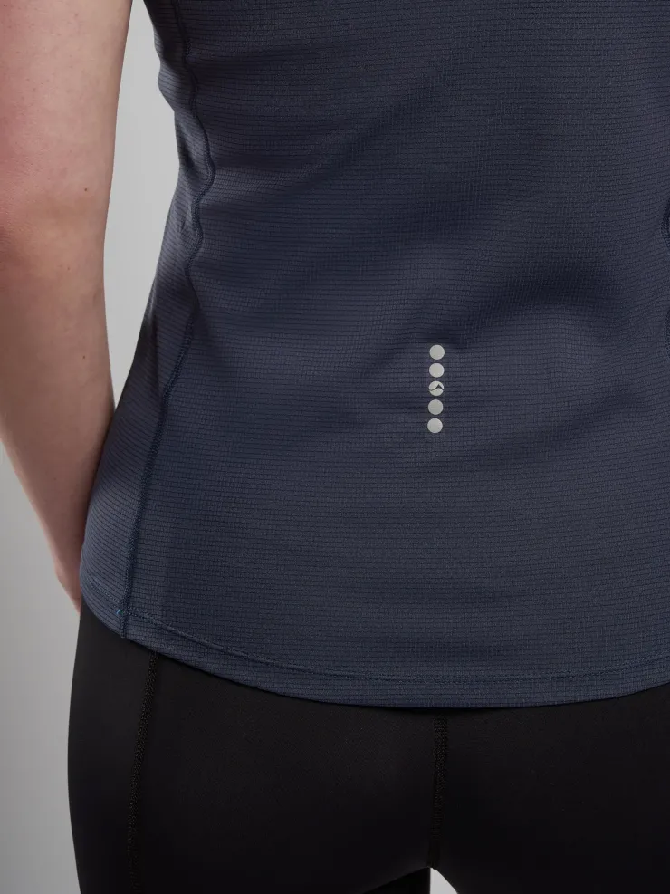 T-Shirts & Baselayers-Montane Womens Dart Nano Zip T-Shirt - Eclipse Blue
