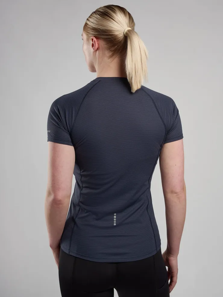 T-Shirts & Baselayers-Montane Womens Dart Nano Zip T-Shirt - Eclipse Blue