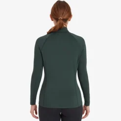 T-Shirts & Baselayers-Montane Womens Dart XT Zip Neck - Deep Forest