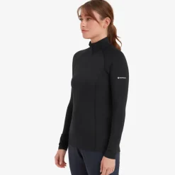 T-Shirts & Baselayers-Montane Womens Dart XT Zip Neck - Black
