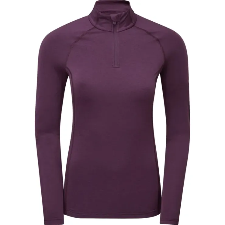 T-Shirts & Baselayers-Montane Womens Dart XT Zip Neck - Saskatoon Berry