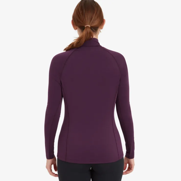 T-Shirts & Baselayers-Montane Womens Dart XT Zip Neck - Saskatoon Berry
