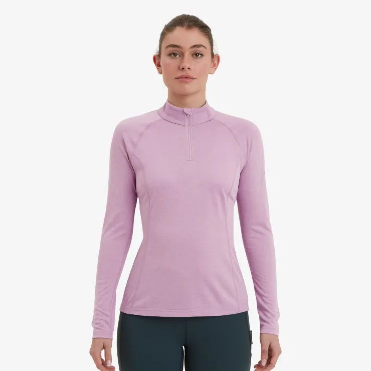 T-Shirts & Baselayers-Montane Womens Dart Zip Neck - Allium