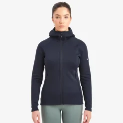 Fleece & Mid Layer-Montane Womens Fury Hoodie - Eclipse Blue