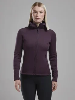 Fleece & Mid Layer-Montane Womens Fury Hoodie - Mulberry