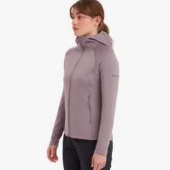 Fleece & Mid Layer-Montane Womens Fury Lite Hoodie - Moonscape