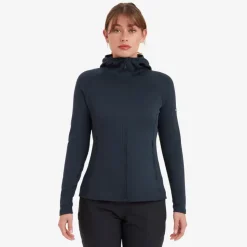 Fleece & Mid Layer-Montane Womens Fury Lite Hoodie - Eclipse Blue