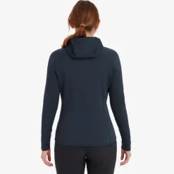 Fleece & Mid Layer-Montane Womens Fury Lite Hoodie - Eclipse Blue