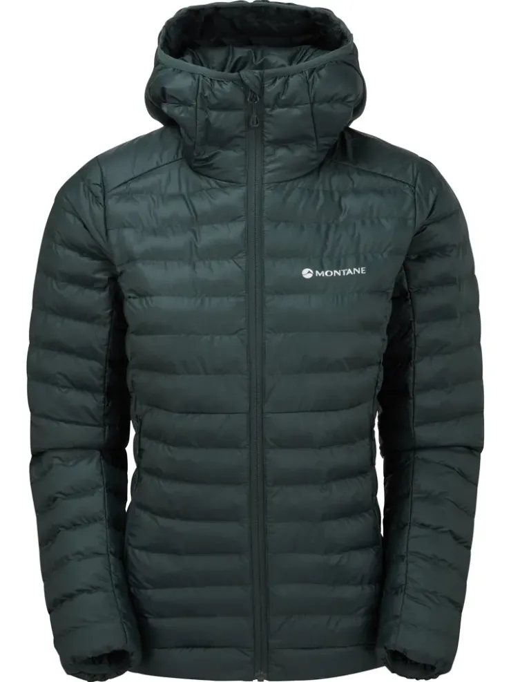 Insulated Jackets-Montane Womens Icarus Hoodie - Deep Forest
