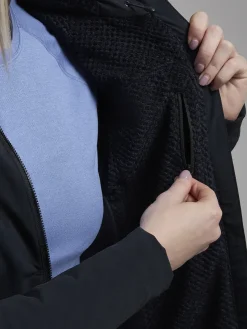 Softshell Jackets-Montane Womens Khamsin Hoodie - Black
