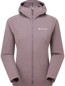 Softshell Jackets-Montane Womens Khamsin Hoodie - Moonscape