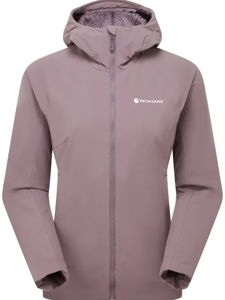 Softshell Jackets-Montane Womens Khamsin Hoodie - Moonscape