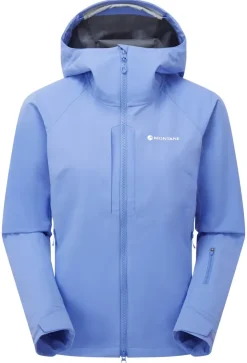 Softshell Jackets-Montane Womens Nordes Hoodie - Cornflower