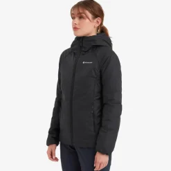 Insulated Jackets-Montane Womens Respond Hoodie - Black