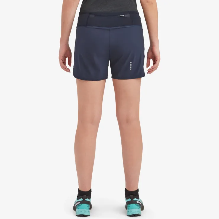 Shorts & Skirts-Montane Womens Slipstream Twin Skin Shorts - Eclipse Blue