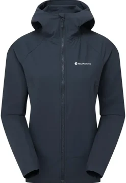 Softshell Jackets-Montane Womens Tenacity Hoodie - Eclipse Blue