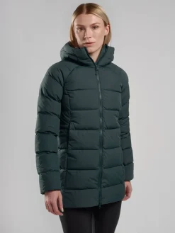 Insulated Jackets-Montane Womens Tundra Hoodie - Deep Forest