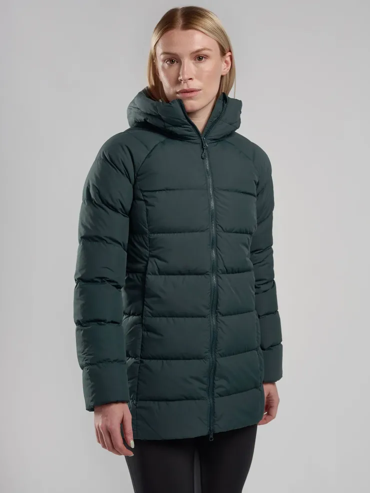 Insulated Jackets-Montane Womens Tundra Hoodie - Deep Forest
