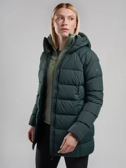 Insulated Jackets-Montane Womens Tundra Hoodie - Deep Forest