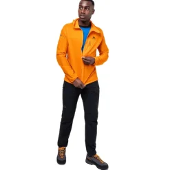 Softshell Jackets-Mountain Equipment Mens Aerofoil Hooded Jacket - Ember