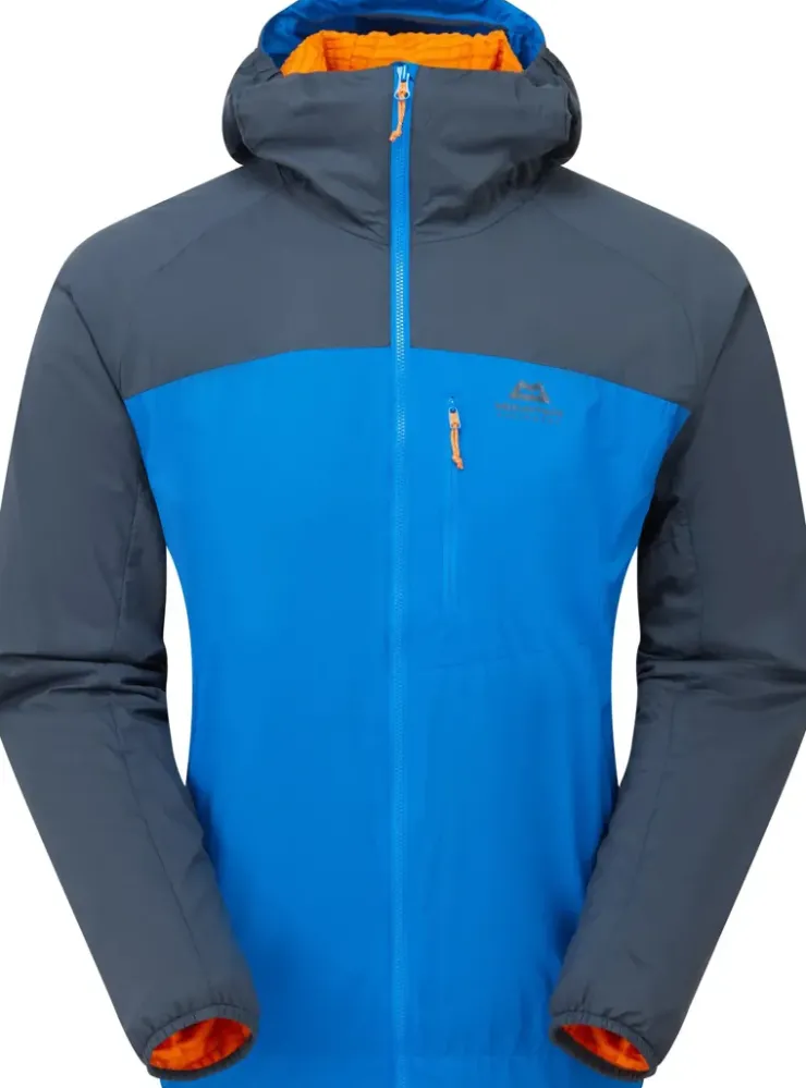 Softshell Jackets-Mountain Equipment Mens Aerotherm Jacket - Atlantic-Blue Nights