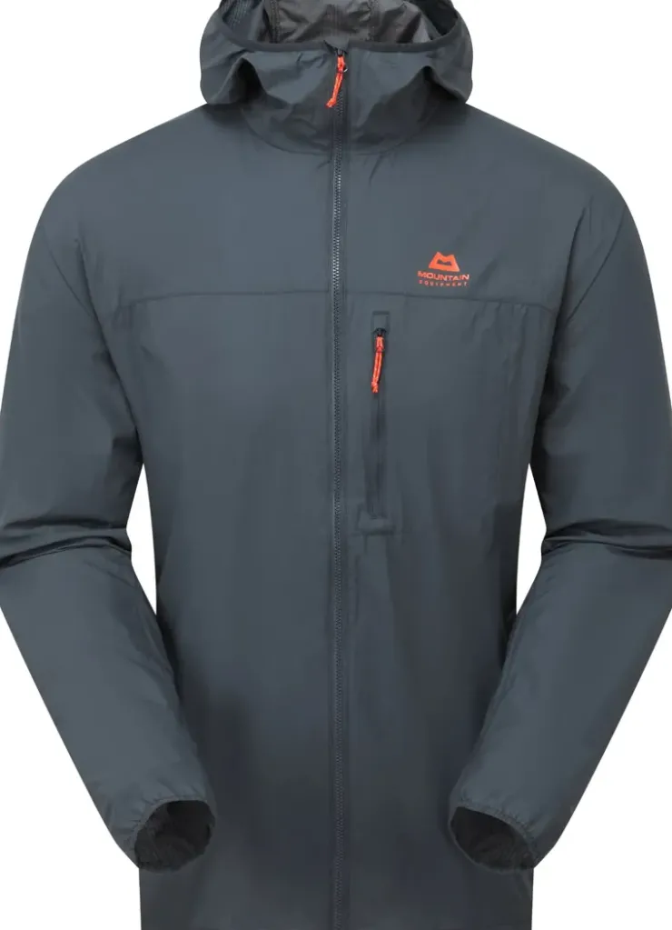 Softshell Jackets-Mountain Equipment Mens Aerofoil Hooded Jacket - Blue Nights