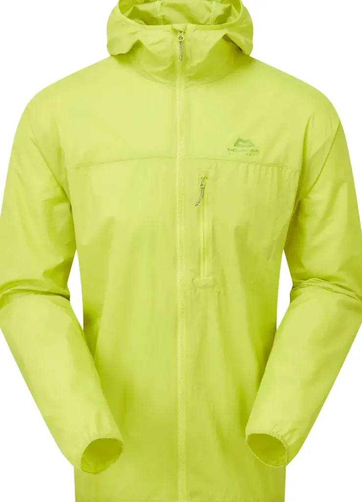 Softshell Jackets-Mountain Equipment Mens Aerofoil Hooded Jacket - Vine Green