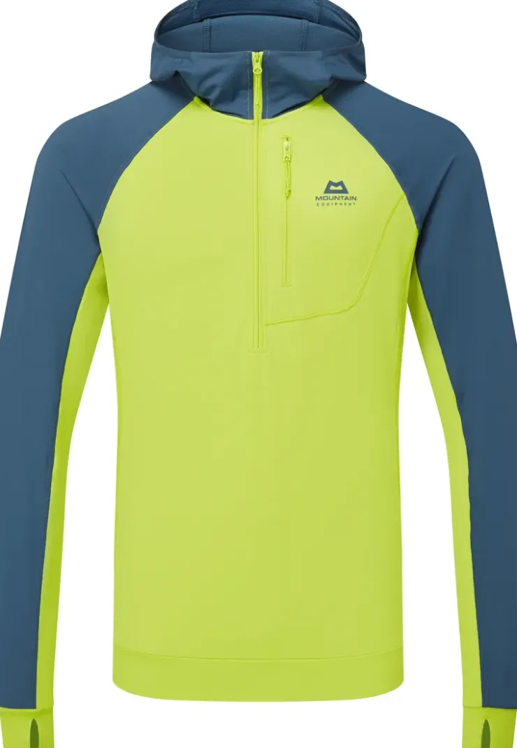 T-Shirts & Baselayers-Mountain Equipment Mens Aiguille Hooded Top - Vine-Majolica