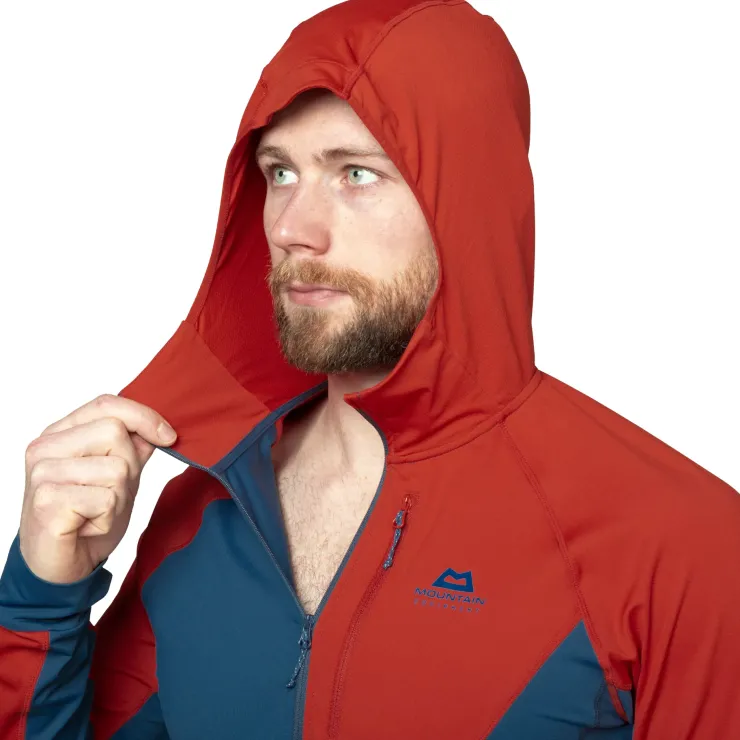 T-Shirts & Baselayers-Mountain Equipment Mens Aiguille Hooded Top - Vine-Majolica