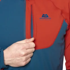 T-Shirts & Baselayers-Mountain Equipment Mens Aiguille Hooded Top - Admiral Blue