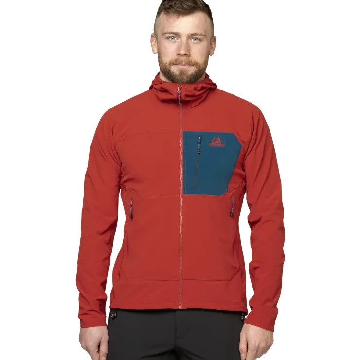 Softshell Jackets-Mountain Equipment Mens Arrow 1/4 Zip - Anvil-Redrock