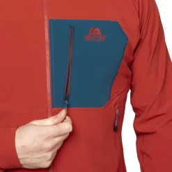 Softshell Jackets-Mountain Equipment Mens Arrow 1/4 Zip - Anvil-Redrock