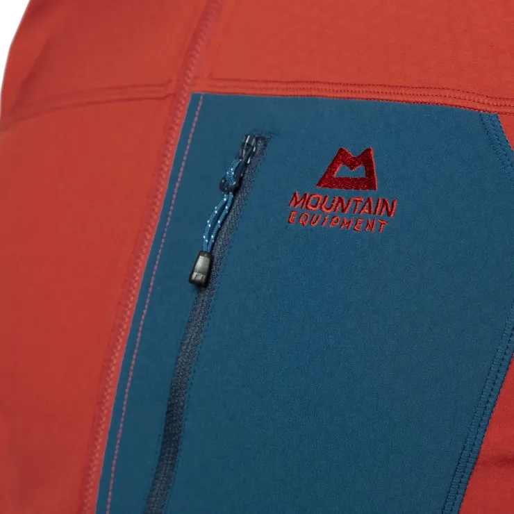 Softshell Jackets-Mountain Equipment Mens Arrow 1/4 Zip - Anvil-Redrock