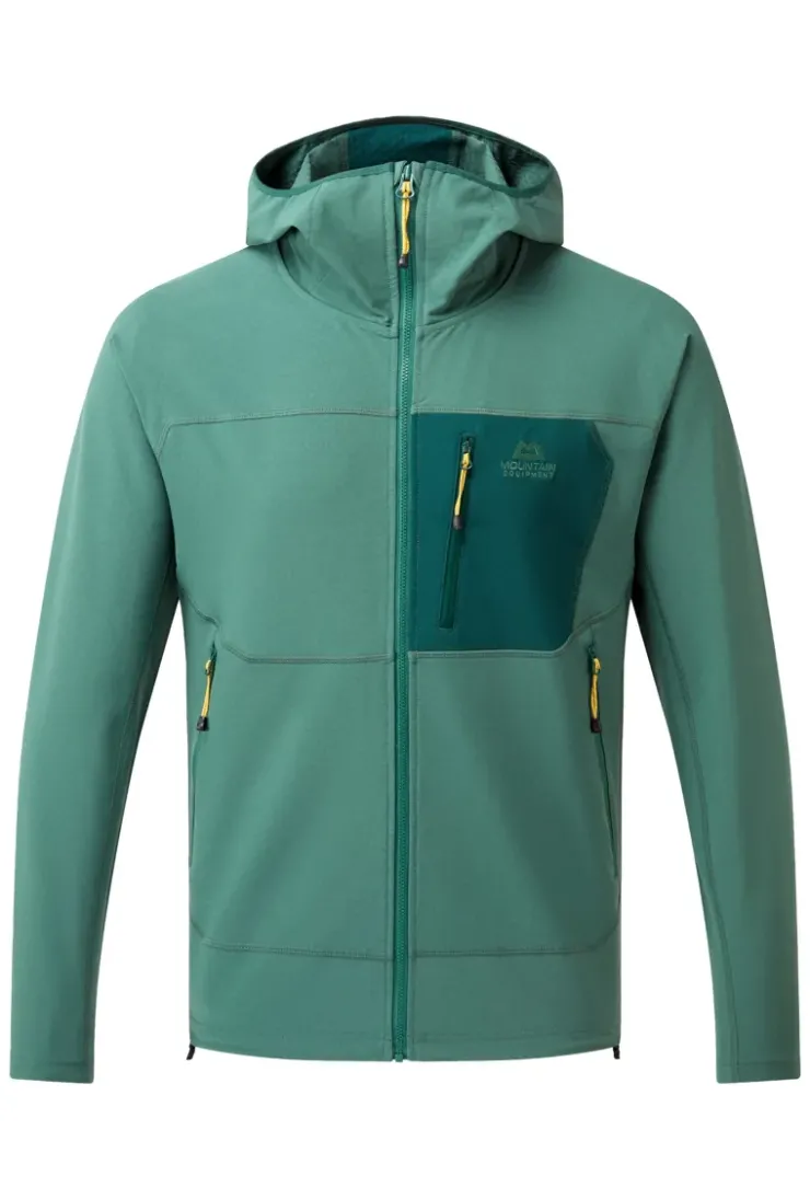 Fleece & Mid Layer-Mountain Equipment Mens Arrow Hooded Jacket - Fern-Pine