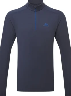 T-Shirts & Baselayers-Mountain Equipment Mens Cerrig LS Zip-T - Cosmos