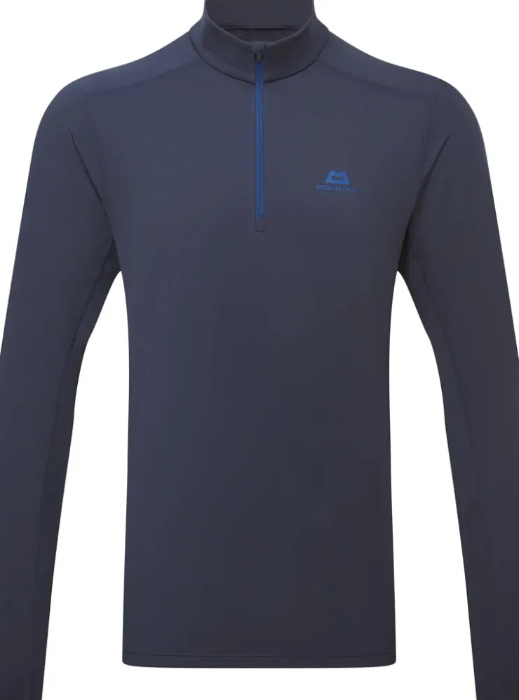 T-Shirts & Baselayers-Mountain Equipment Mens Cerrig LS Zip-T - Cosmos
