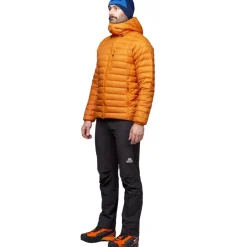 Insulated Jackets-Mountain Equipment Mens Earthrise Hooded Jacket - Dusk-Red Rock
