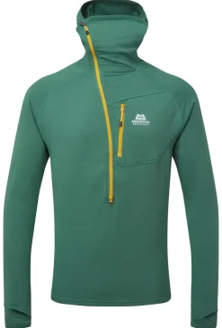 Fleece & Mid Layer-Mountain Equipment Mens Eclipse Hooded Zip-T - Fern