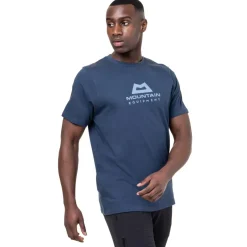 T-Shirts & Baselayers-Mountain Equipment Mens Emblem Tee - Heritage Blue