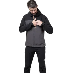 Softshell Jackets-Mountain Equipment Mens Frontier Jacket - Anvil Grey-Black