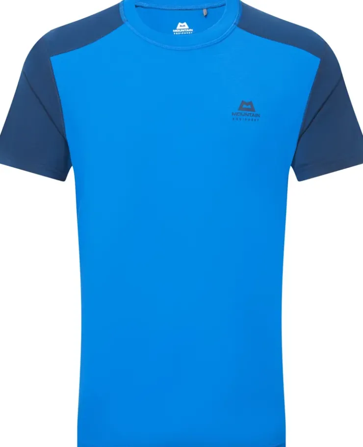 T-Shirts & Baselayers-Mountain Equipment Mens Headpoint Block Tee - Atlantic-Admiral