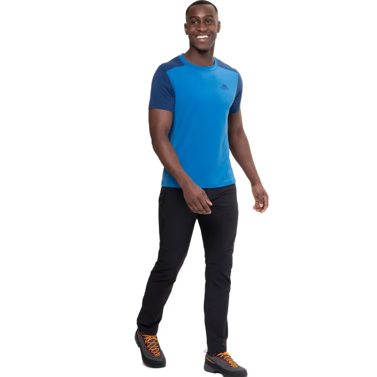 T-Shirts & Baselayers-Mountain Equipment Mens Headpoint Block Tee - Atlantic-Admiral