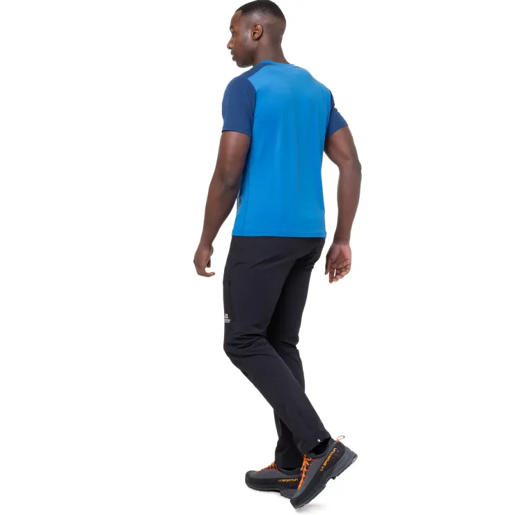 T-Shirts & Baselayers-Mountain Equipment Mens Headpoint Block Tee - Atlantic-Admiral