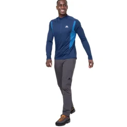 T-Shirts & Baselayers-Mountain Equipment Mens Ignis LS Zip Tee - Admiral-Atlantic