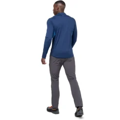 T-Shirts & Baselayers-Mountain Equipment Mens Ignis LS Zip Tee - Admiral-Atlantic