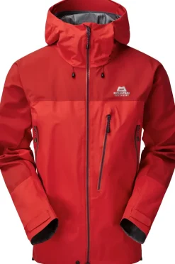 Waterproof Jackets-Mountain Equipment Mens Lhotse Jacket - Imperial Red-Crimson