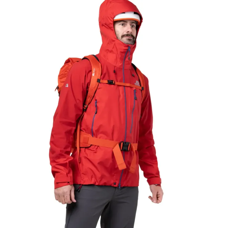 Waterproof Jackets-Mountain Equipment Mens Lhotse Jacket - Imperial Red-Crimson