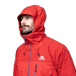Waterproof Jackets-Mountain Equipment Mens Lhotse Jacket - Imperial Red-Crimson