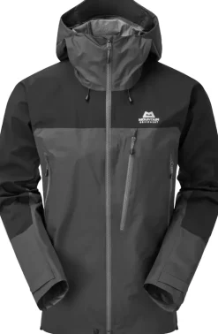 Waterproof Jackets-Mountain Equipment Mens Lhotse Jacket - Anvil Grey-Black