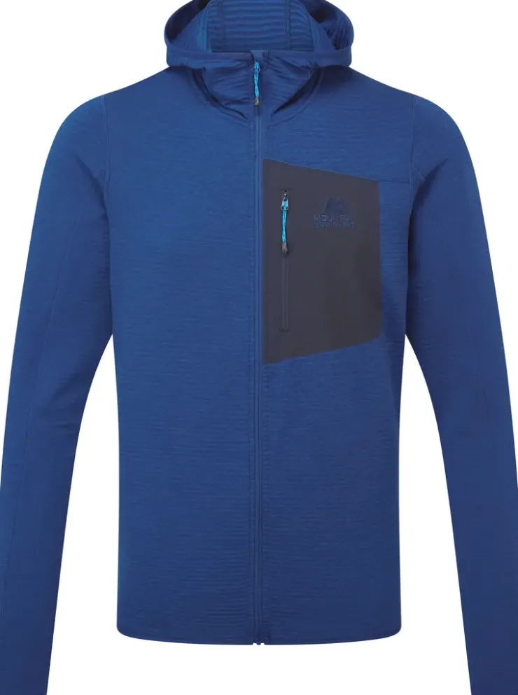Fleece & Mid Layer-Mountain Equipment Mens Lumiko Hooded Jacket - Admiral-Cosmos